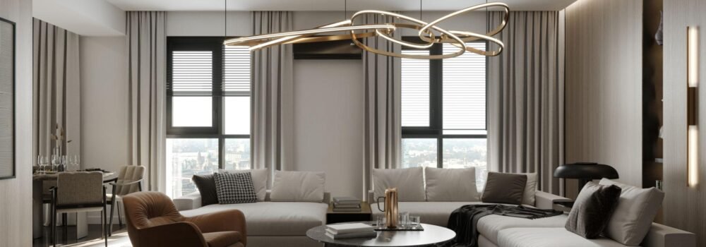 Open-concept living room interior